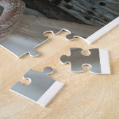 Happily Ever After Heart Wedding Photo Collage  ジグソーパズル (側面)