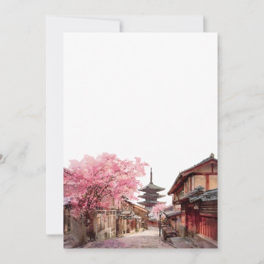 Happily Ever After Kyoto Japan Wedding 招待状 (裏面)