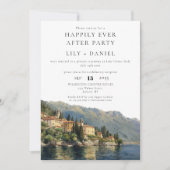 Happily Ever After Lake Como Photo Wedding 招待状 (正面)
