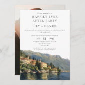 Happily Ever After Lake Como Photo Wedding 招待状 (正面/裏面)