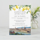 Happily Ever After Lemons Florence Photo Wedding 招待状 (スタンド正面)