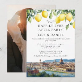 Happily Ever After Lemons Florence Photo Wedding 招待状