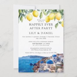 Happily Ever After Lemons Santorini Greece Wedding 招待状