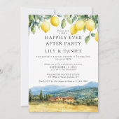 Happily Ever After Lemons Tuscany Photo Wedding 招待状 (正面)