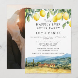 Happily Ever After Lemons Tuscany Photo Wedding 招待状