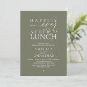 Happily Ever After Lunch Modern Wedding Elopement 招待状 (スタンド正面)