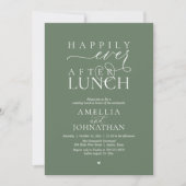 Happily Ever After Lunch Modern Wedding Elopement 招待状 (正面)