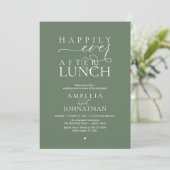 Happily Ever After Lunch Modern Wedding Elopement 招待状 (スタンド正面)