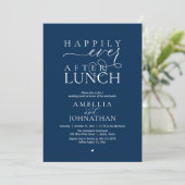 Happily Ever After Lunch Modern Wedding Elopement 招待状 (スタンド正面)