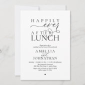 Happily Ever After Lunch Modern Wedding Elopement 招待状 (正面)
