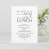 Happily Ever After Lunch Modern Wedding Elopement 招待状 (スタンド正面)