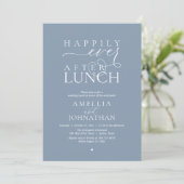 Happily Ever After Lunch Modern Wedding Elopement 招待状 (スタンド正面)