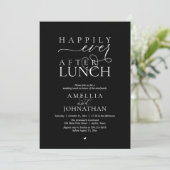 Happily Ever After Lunch Modern Wedding Elopement 招待状 (スタンド正面)