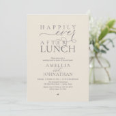 Happily Ever After Lunch Modern Wedding Elopement 招待状 (スタンド正面)