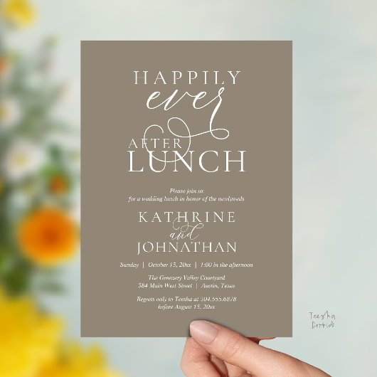 Happily Ever After Lunch Post Wedding Elopement 招待状