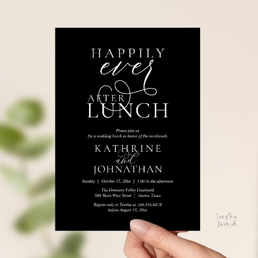Happily Ever After Lunch Post Wedding Elopement 招待状
