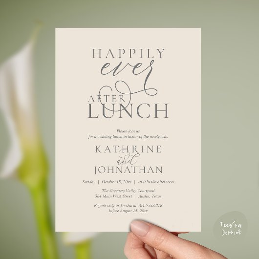Happily Ever After Lunch Post Wedding Elopement 招待状