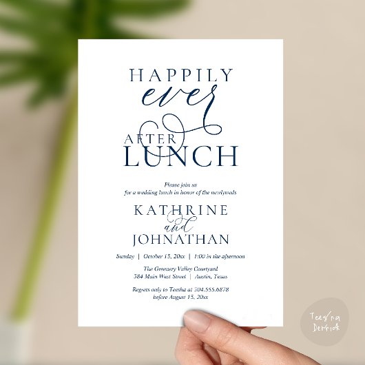 Happily Ever After Lunch Post Wedding Elopement 招待状