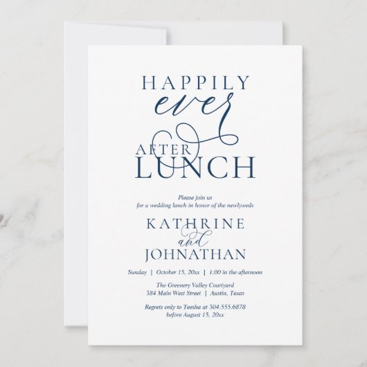 Happily Ever After Lunch Post Wedding Elopement 招待状 (正面)