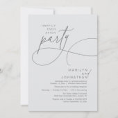 Happily Ever After Modern Elegant Wedding Dinner 招待状 (正面)