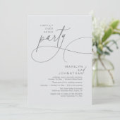 Happily Ever After Modern Elegant Wedding Dinner 招待状 (スタンド正面)