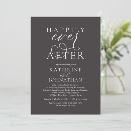 Happily Ever After, Modern Wedding Reception 招待状 (スタンド正面)