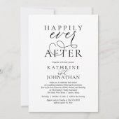 Happily Ever After, Modern Wedding Reception 招待状 (正面)