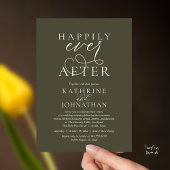 Happily Ever After, Modern Wedding Reception 招待状