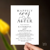 Happily Ever After, Modern Wedding Reception 招待状
