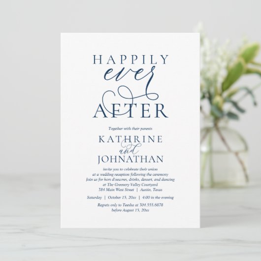 Happily Ever After, Modern Wedding Reception 招待状 (スタンド正面)