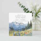 Happily Ever After Mountain Floral Wedding 招待状 (スタンド正面)
