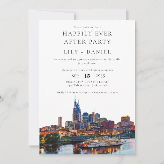 Happily Ever After Nashville Wedding 招待状 (正面)