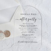 Happily Ever After Party Arch Wedding Reception アクリル招待状
