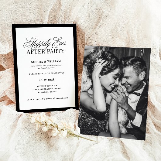 Happily Ever After Party | Elopement Reception 招待状