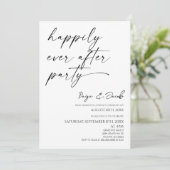 Happily Ever After Party Minimal Wedding Reception 招待状 (スタンド正面)