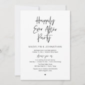 Happily Ever After Party, Modern Wedding Dinner 招待状 (正面)