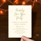 Happily Ever After Party, Modern Wedding Dinner 招待状