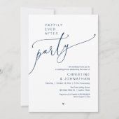 "Happily Ever After Party" Modern Wedding Dinner 招待状 (正面)