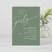 "Happily Ever After Party" Modern Wedding Dinner 招待状 (スタンド正面)