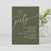 "Happily Ever After Party" Modern Wedding Dinner 招待状 (スタンド正面)