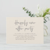 Happily Ever After Party Modern Wedding Reception 招待状 (スタンド正面)