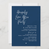 Happily Ever After Party, Modern Wedding Reception 招待状 (正面)