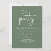 Happily Ever After Party, Modern Wedding Reception 招待状 (正面)
