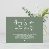  Happily Ever After Party Modern Wedding Reception 招待状 (スタンド正面)