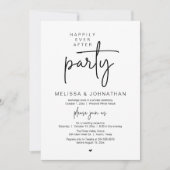 Happily Ever After Party, Modern Wedding Reception 招待状 (正面)