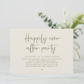  Happily Ever After Party Modern Wedding Reception 招待状 (スタンド正面)