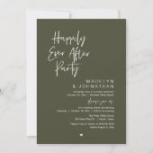 Happily Ever After Party, Modern Wedding Reception 招待状 (正面)