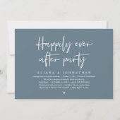  Happily Ever After Party Modern Wedding Reception 招待状 (正面)