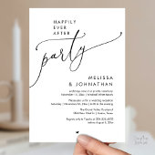 Happily Ever After Party Modern Wedding Reception 招待状