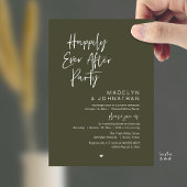 Happily Ever After Party, Modern Wedding Reception 招待状